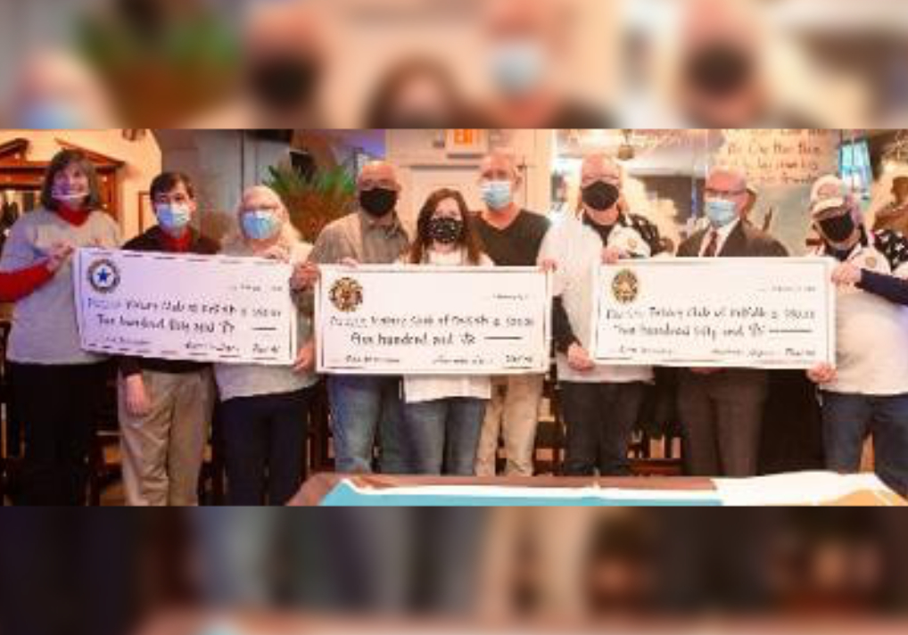 DeKalb Rotary Receives Donation From American Legion For Memorial Clock Restoration