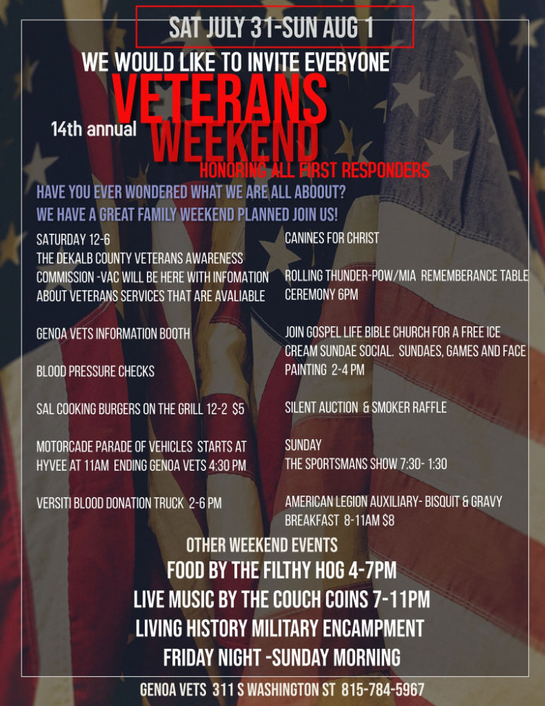 14th Annual Veterans Weekend Schedule