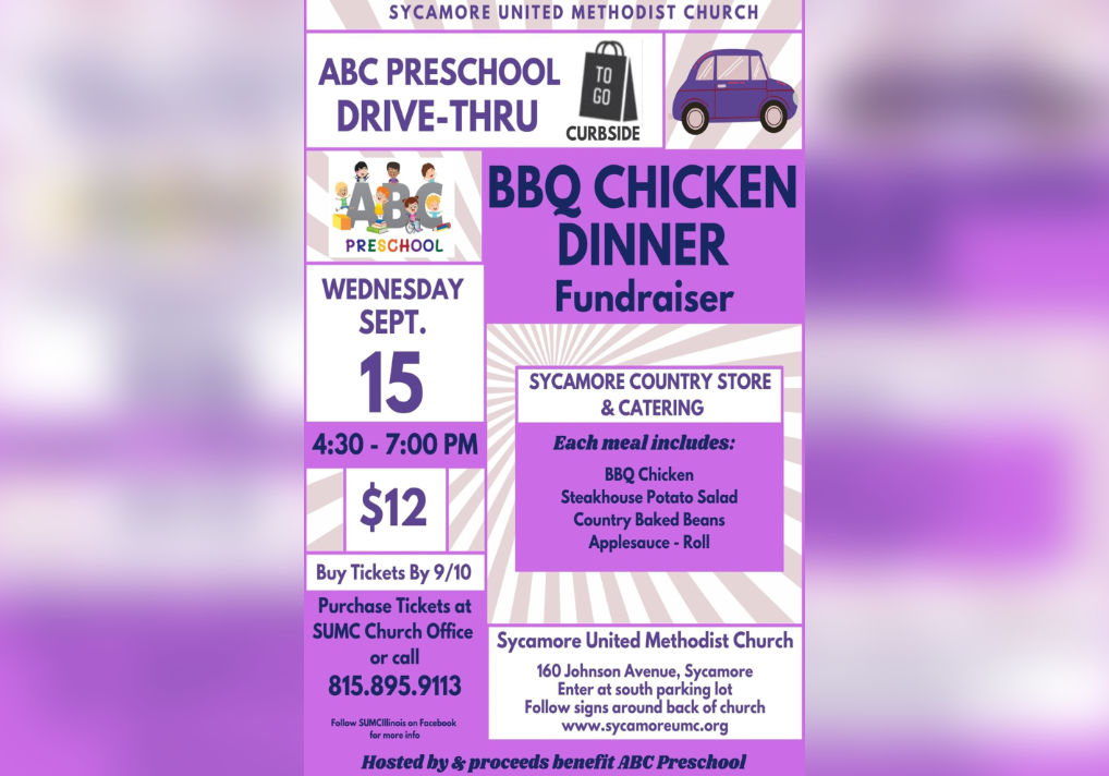 ABC Preschool BBQ Chicken Drive Thru Dinner Fundraiser